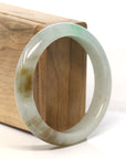 Baikalla Natural Yellow Green Jadeite Jade Bangle Bracelet (56.8 mm) 