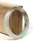 Baikalla Natural Yellow Green Jadeite Jade Bangle Bracelet (56.8 mm) 