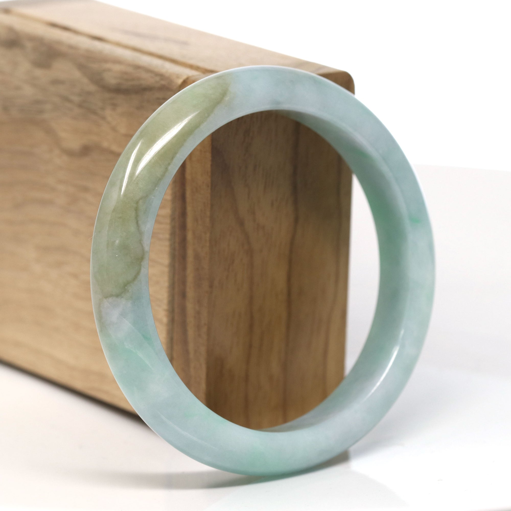 Baikalla  Natural Yellow Jadeite Jade Bangle ( 57.8 mm )