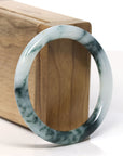 Natural Burmese Blue Green Jadeite Jade Bangle Bracelet (55.2 mm) 