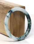 Natural Burmese Blue Green Jadeite Jade Bangle Bracelet (55.2 mm) 