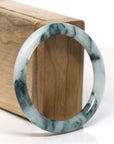 Natural Burmese Blue Green Jadeite Jade Bangle Bracelet (55.2 mm) 