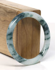 Natural Burmese Blue Green Jadeite Jade Bangle Bracelet (55.2 mm) 