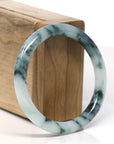 Natural Burmese Blue Green Jadeite Jade Bangle Bracelet (55.2 mm) 