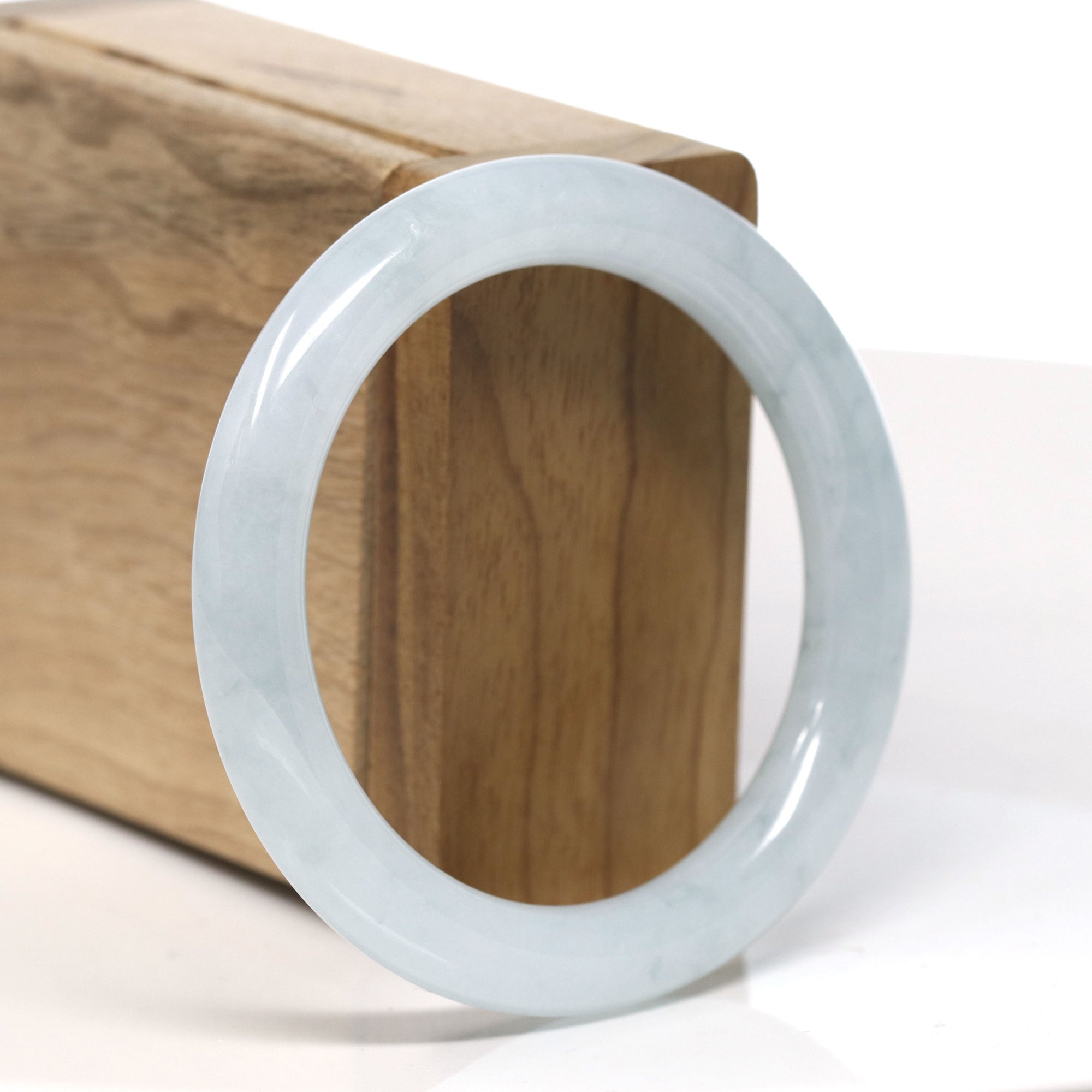 Natural Burmese Ice Jadeite Jade Bangle Bracelet (54.1 mm) 