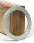 Natural Burmese Apple Green Jadeite Jade Bangle Bracelet (55.2 mm) 