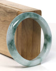 Burmese High-end Ice blue green Jadeite Jade Bangle Bracelet (55.6 mm) T754