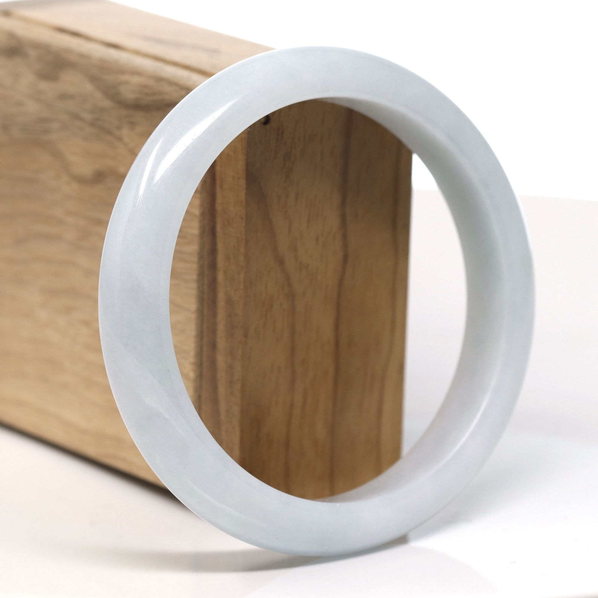 Baikalla High end Ice Green Natural Jadeite Jade Bangle ( 61.9 mm )