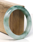 Burmese High-end Ice blue green Jadeite Jade Bangle Bracelet (57mm) T745