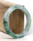 Burmese High-end Ice blue green Jadeite Jade Bangle Bracelet (57mm) T745