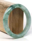 Burmese High-end Ice blue green Jadeite Jade Bangle Bracelet (60.4mm) T748