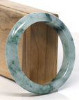 Burmese High-end Ice blue green Jadeite Jade Bangle Bracelet (58.2mm) T750
