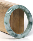 Burmese High-end Ice blue green Jadeite Jade Bangle Bracelet (58.2mm) T750