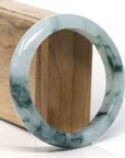 Burmese High-end Ice blue green Jadeite Jade Bangle Bracelet (60.9 mm) T749