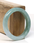 Baikalla Natural Oil-Green Jadeite Jade Bangle Bracelet (53.5mm) 