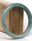Baikalla Natural Oil-Green Jadeite Jade Bangle Bracelet (63.5mm) 
