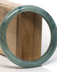 Baikalla Natural Oil-Green Jadeite Jade Bangle Bracelet (63.5mm) 