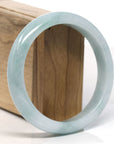 Baikalla™ "Classic Bangle" Genuine Jadeite Jade Lavender Green Bangle Bracelet (62.2mm)