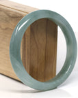 Baikalla Natural Oil-Green Jadeite Jade Bangle Bracelet (60.7mm) 