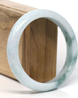 Baikalla™ "Classic Bangle" Genuine Jadeite Jade Lavender Green Bangle Bracelet (61.4 mm)