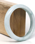 Baikalla™ "Classic Bangle" Genuine Jadeite Jade Lavender Green Bangle Bracelet (61.4 mm)