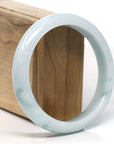 Baikalla™ "Classic Bangle" Genuine Jadeite Jade Lavender Green Bangle Bracelet (61.4 mm)