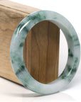 Burmese High-end Ice blue green Jadeite Jade Bangle Bracelet (57.8 mm) T751