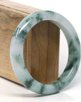 Burmese High-end Ice blue green Jadeite Jade Bangle Bracelet (57.8 mm) T751