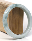 Baikalla™ "Classic Bangle" Genuine Jadeite Jade Lavender Green Bangle Bracelet (62.1 mm)