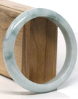 Baikalla™ "Classic Bangle" Genuine Jadeite Jade Lavender Green Bangle Bracelet (62.1 mm)
