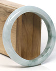 Baikalla™ "Classic Bangle" Genuine Jadeite Jade Lavender Green Bangle Bracelet (62.1 mm)