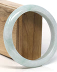 Baikalla™ "Classic Bangle" Genuine Jadeite Jade Lavender Green Bangle Bracelet (63.3mm)