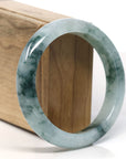 Burmese High-end Ice blue green Jadeite Jade Bangle Bracelet (58.5mm) T746