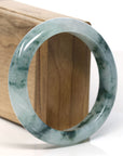 Burmese High-end Ice blue green Jadeite Jade Bangle Bracelet (58.5mm) T746