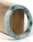 Burmese High-end Ice blue green Jadeite Jade Bangle Bracelet (58.5mm) T746