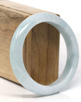 Baikalla™ "Classic Bangle" Genuine Jadeite Jade Lavender Green Bangle Bracelet (57.7 mm)