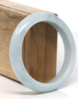 Baikalla™ "Classic Bangle" Genuine Jadeite Jade Lavender Green Bangle Bracelet (57.7 mm)
