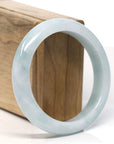 Baikalla™ "Classic Bangle" Genuine Jadeite Jade Lavender Green Bangle Bracelet (57.7 mm)
