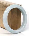 Baikalla™ "Classic Bangle" Genuine Jadeite Jade Lavender Green Bangle Bracelet (57.7 mm)