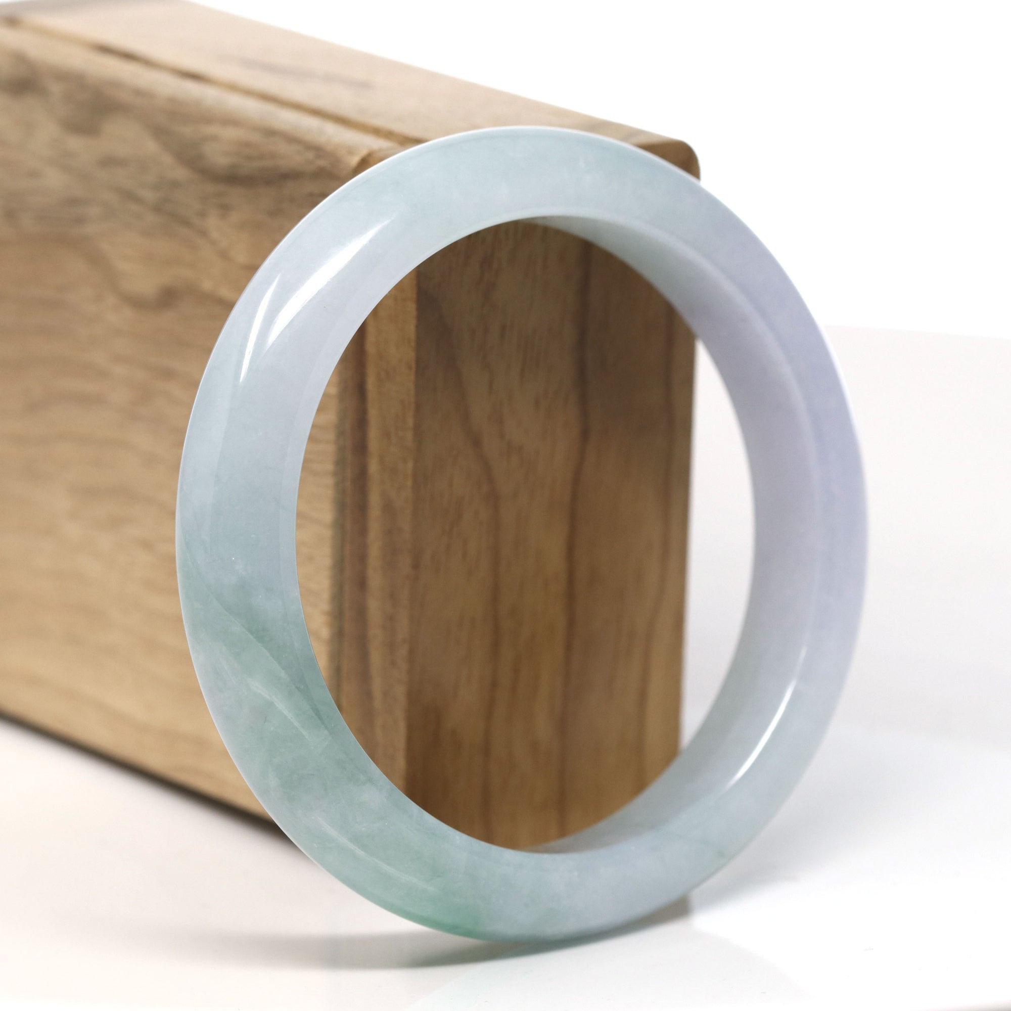 Baikalla High end Ice Green Natural Jadeite Jade Bangle ( 57.4 mm )