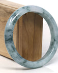 Baikalla Natural Blue-Green Jadeite Jade Bangle Bracelet (63mm) 