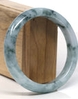 Baikalla Natural Blue-Green Jadeite Jade Bangle Bracelet (63mm) 