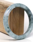 Baikalla Natural Blue-Green Jadeite Jade Bangle Bracelet (63mm) 