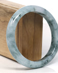 Baikalla Natural Blue-Green Jadeite Jade Bangle Bracelet (63mm) 