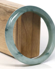 Baikalla Natural Oil-Green Jadeite Jade Bangle Bracelet (63mm) 