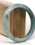 Baikalla Natural Oil-Green Jadeite Jade Bangle Bracelet (63mm) 