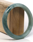 Baikalla Natural Oil-Green Jadeite Jade Bangle Bracelet (63mm) 