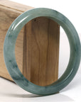 Baikalla Natural Oil-Green Jadeite Jade Bangle Bracelet (63mm) 