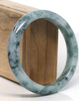 Baikalla Natural Blue-Green Jadeite Jade Bangle Bracelet (61.7mm) 