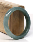 Baikalla Natural Oil-Green Jadeite Jade Bangle Bracelet (56mm) 